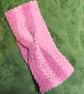 4 Stripes Headband Ear Warmer with Pink & Dark Pink Glitter 