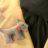 Felt Terrier Brooch Seconds Sunday