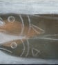 Twice Fish Original Oil Paint ACEO 2.5"x3.5" canvas panel by David Nicol Art - Image 2