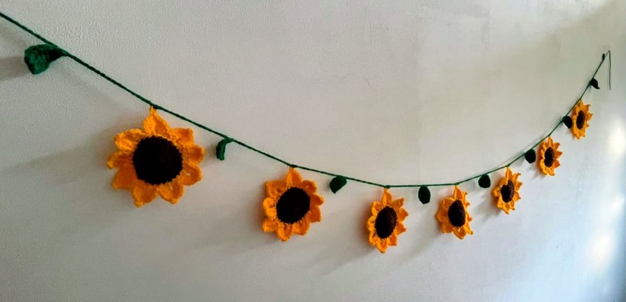 Crochet Sunflower Bunting 