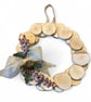 Rustic Log Slice Christmas Wreath Wall Decoration  - Image 5