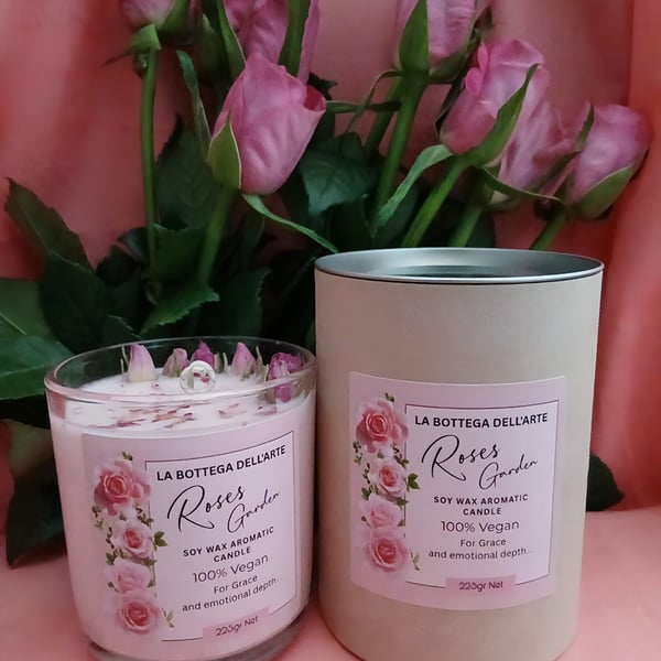 Rose Soy Candle Floral and Aromatic