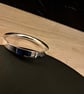 "Momenta" - Handmade Sterling Silver Hinged Bangle - Made to any size - 6x4mm  - Image 3