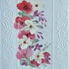 hand painted original floral greetings card ( ref F 529)
