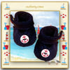 Reserved for June - Navy Blue Anchor Shoes