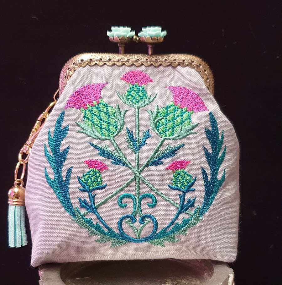 Celtic Thistle Circle Coin Purse 