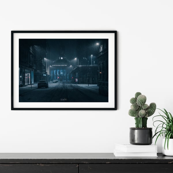 Gothic view of Gallery of Modern Art, Glasgow Signed mounted print