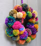 Wool Pompom Wreath, Mixed Colours, Eclectic Bohemian Interiors, Maximalism. - Image 6