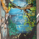 The wisp A6 - oil pastel original 