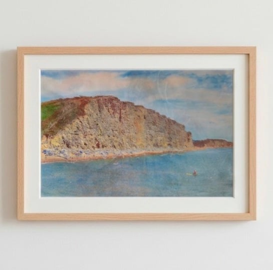 West Bay Picture, A Summers Day on West Bay Beach Digital Art Print