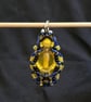 Yellow Glass Double Sided Pendant