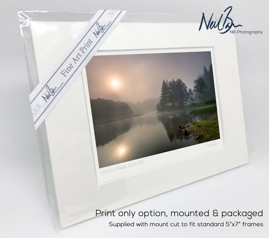 A misty Torren Lochan, Glen Coe, Highlands - A6 (7" x 5") Unframed Print