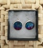 Round Tricolour Drop Earrings - Image 2