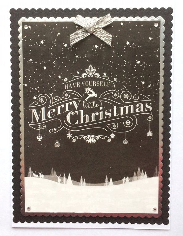 Handmade Christmas Card Vintage Have Yourself a Merry Little Christmas