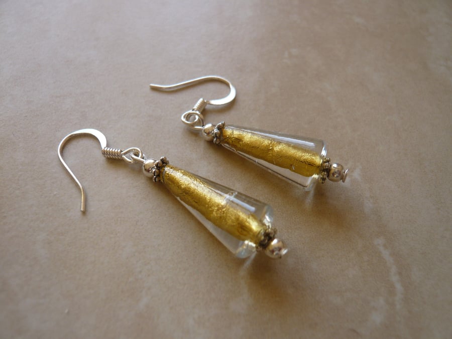 Gold Cone Earrings