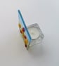 Wildflower tea light holder, gift for her, home decor. fused glass art, summer c - Image 6