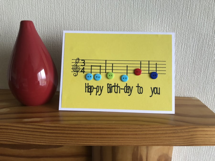 Musical Birthday - Blank Birthday Card