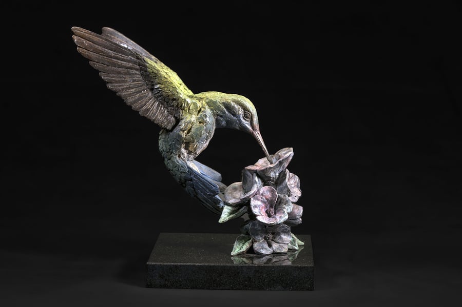 Foundry Bronze Hummingbird Statue Bronze Metal Sculpture