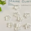 Hand Crafted Ivory Silk Satin Forget me not