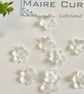 Hand Crafted Ivory Silk Satin Forget me not