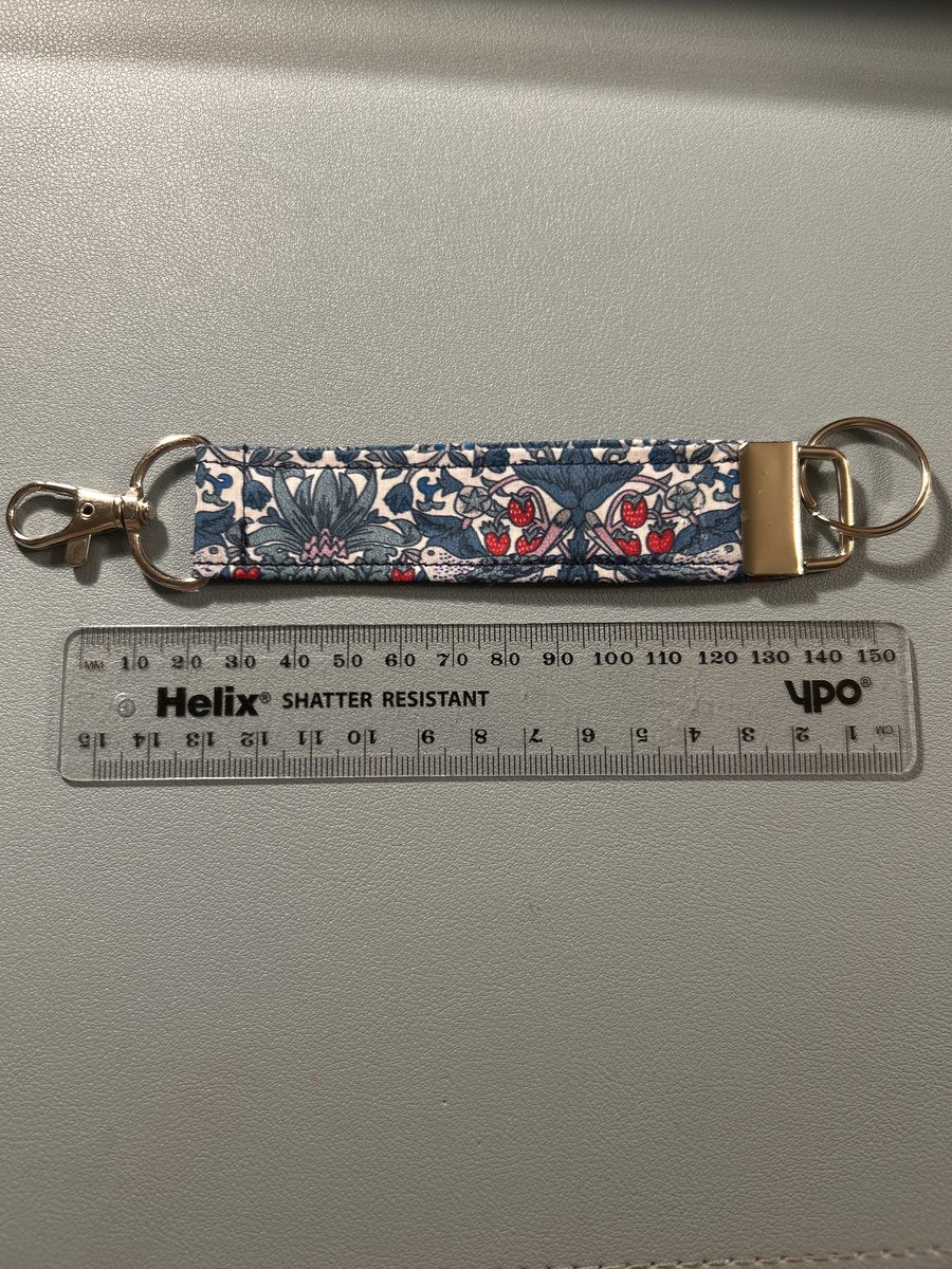 William Morris Strawberry Thief Key fob