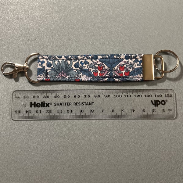 William Morris Strawberry Thief Key fob