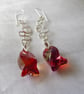 Sterling Silver and Swarovski Crystal Fish & Bubbles Earrings - Image 2