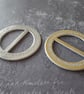 2" 50mm Silver and Gold Round VINTAGE Slide Buckle. Please read full description - Image 4