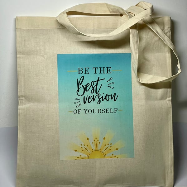 Tote Bag with Quote, Handmade