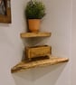 Shelf - Corner Shelf - Reclaimed Scaffold Board Chunky Shelves