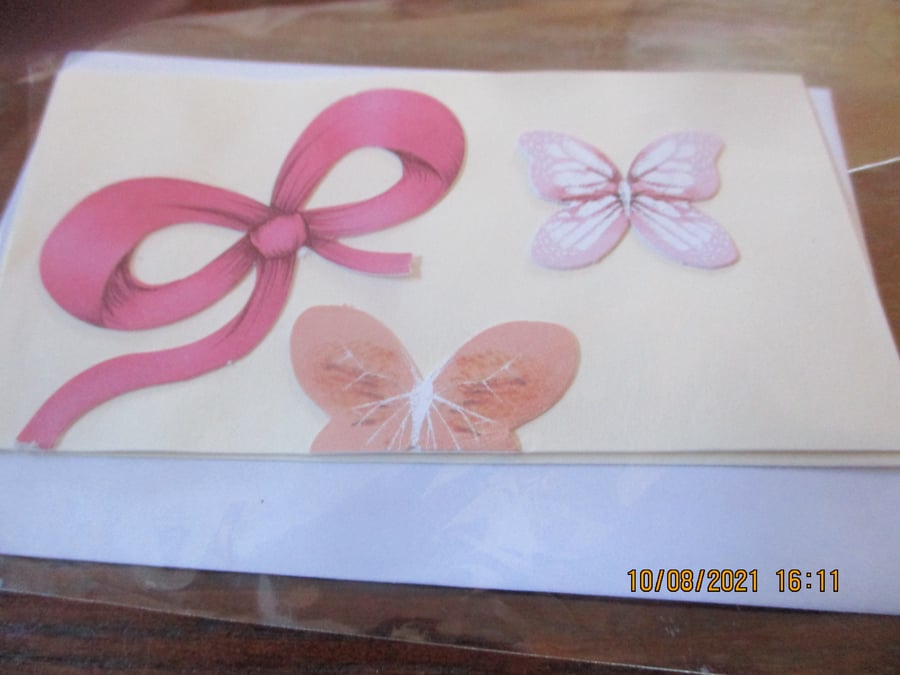 Butterflies and Bow General Card