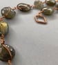 Labradorite Beaded Cocktail Statement Bib Style Necklace Art Nouveau  - Image 3