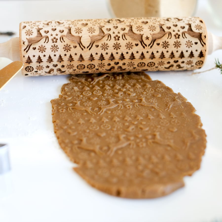 Christmas Scandinavian Style 1 - Reindeer Embossing Rolling Pin