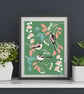 Bird Art Print - Garden bird art print