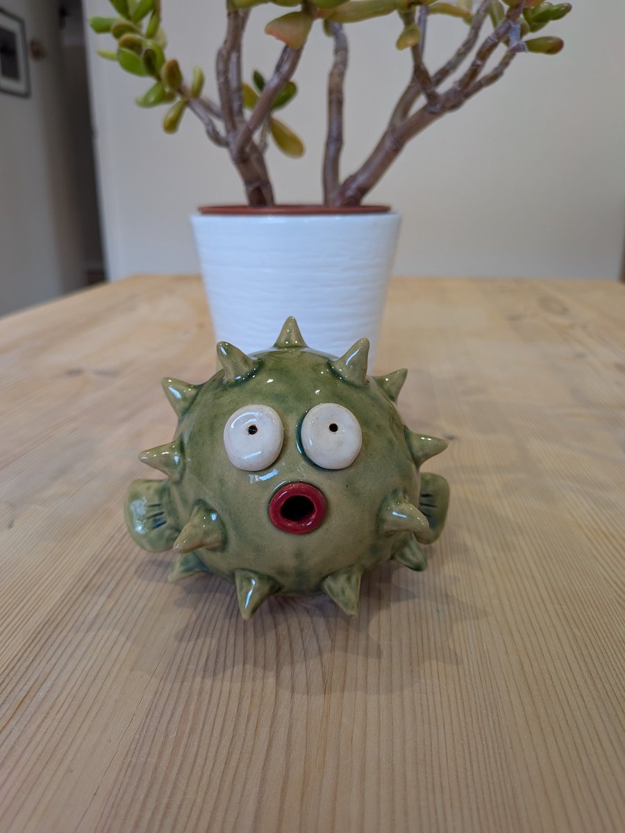 Ceramic Pufferfish Ornament 