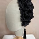 Teardrop Hand Beaded Hair Clip In Black