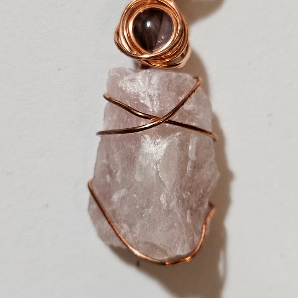 Raw Love Rose Quartz Pendant