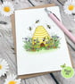 Plantable Wildflower Seed Card - Any Occasion  - Blank Card - Beehive - Image 1