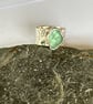 Silver Ring With Sea Glass Diamond And Green Sapphire - Image 4