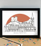 Dudley Skyline Art Print - Image 3