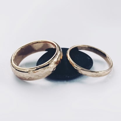 Solid 9 Carat Gold HALLMARKED Band Textured Bands