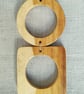 reclaimed wood pendant, geometric wooden necklace, large statement wood necklace
