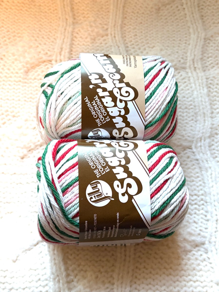 2 balls x 56.7g Lily Sugar 'n Cream The Original Yarn - Mistletoe 100% Cotton