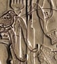 Textured Ceramic Plaque: Shoes and Cutlery - Image 5