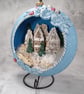 Handmade Christmas Bauble - Winter Village Scene with LED Lights.(B) - Image 1