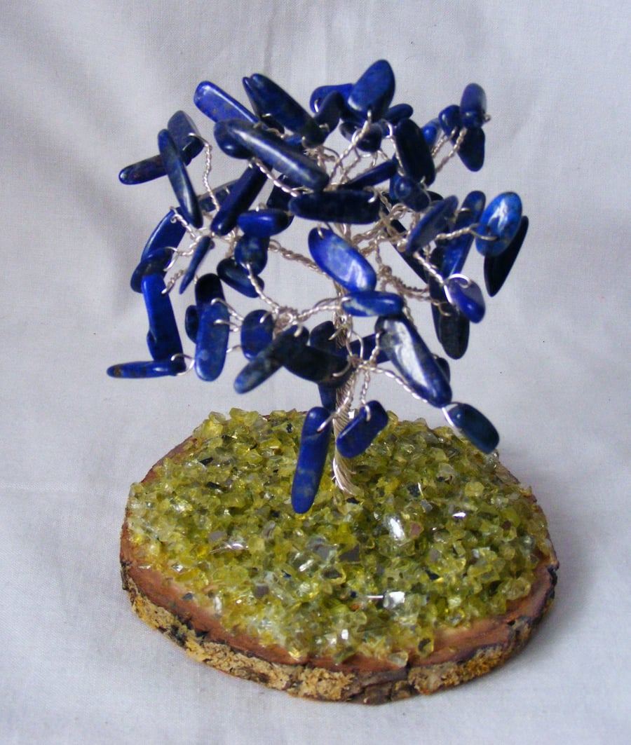 Sodalite gemstone tree of life decoration