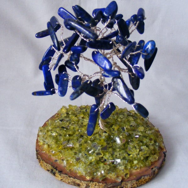 Sodalite gemstone tree of life decoration