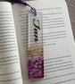 Personalised name resin gold leaf bookmark page holder  - Image 7
