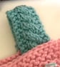 SALE Baby Girl's Hand Knitted Rompers & Matching Booties Set 0-3 months size - Image 9