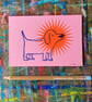 Small screen print- Star Dog by Jo Brown original affordable art-cute gift - Image 3